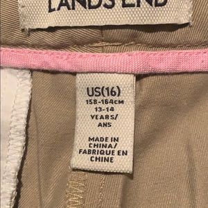 Girls landsend uniform khakis.
